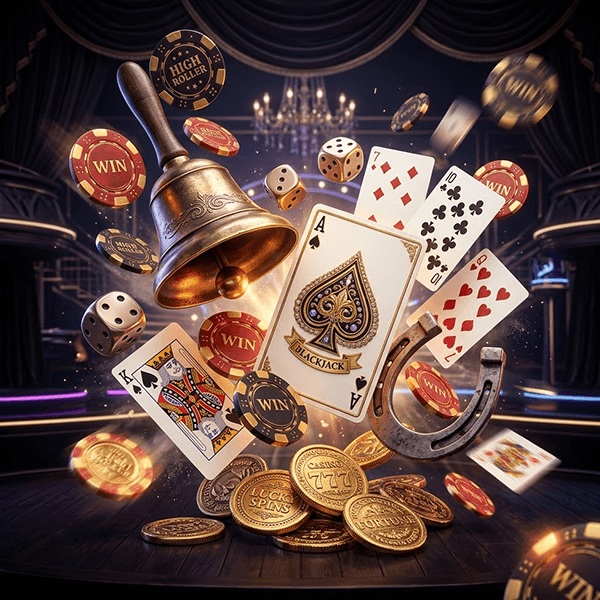 Luxury online casino interface with purple lighting